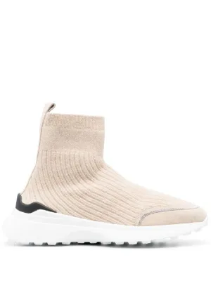 knit low-top sneakers