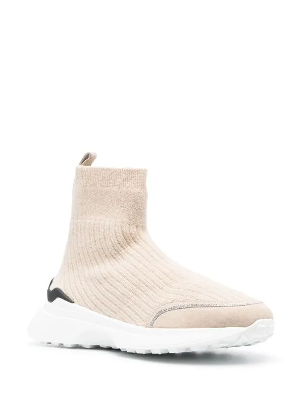 knit low-top sneakers