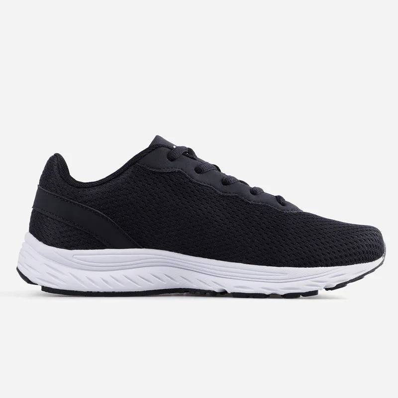 Knixmax Extra Wide Lightweight Men's Running Shoes for Flatfoot Black Sport Shoes with Wide Toe Box