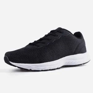 Knixmax Extra Wide Lightweight Men's Running Shoes for Flatfoot Black Sport Shoes with Wide Toe Box