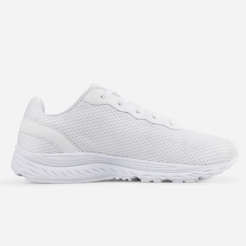 Knixmax Extra Wide Lightweight Men's Running Shoes for Flatfoot White Sport Shoes with Wide Toe Box