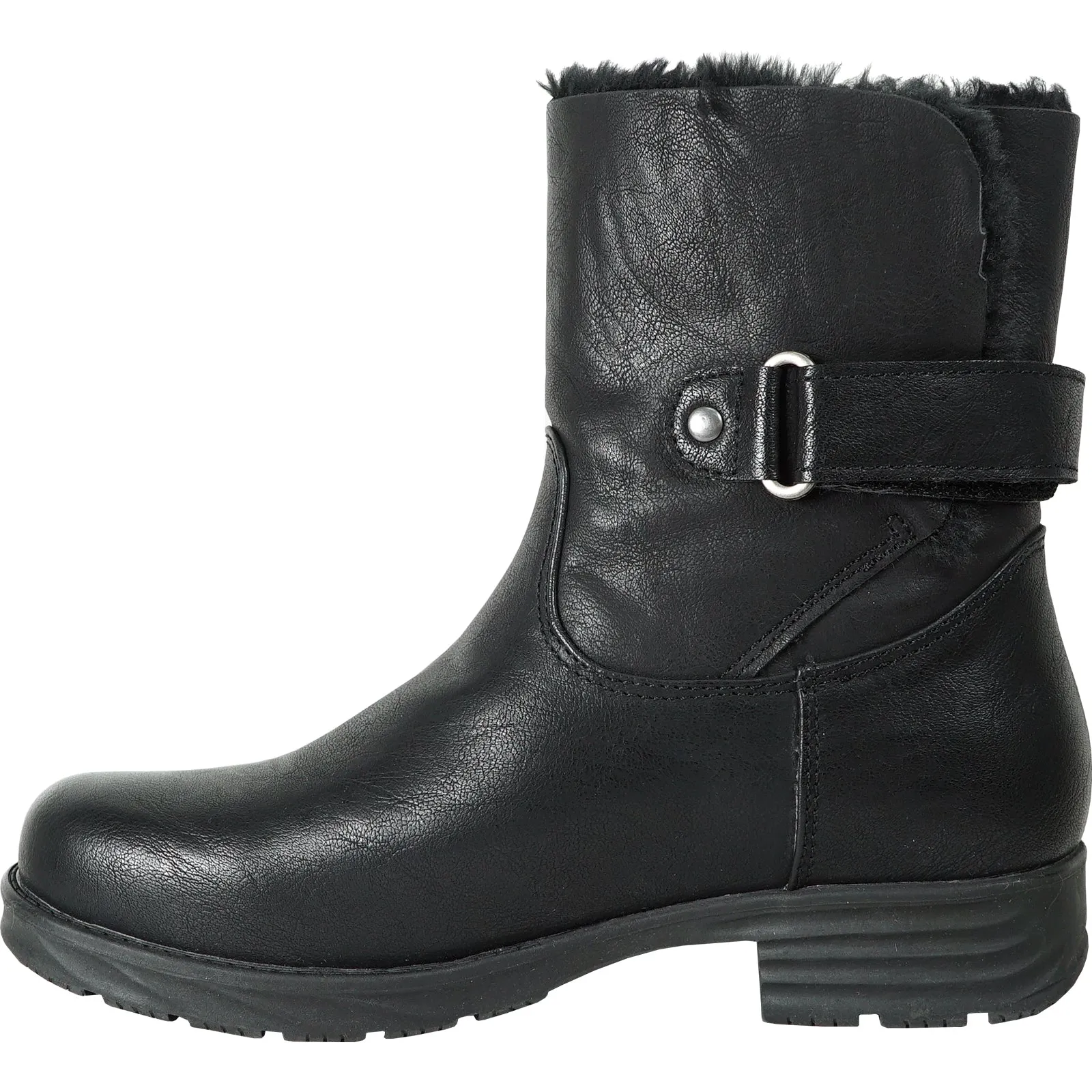 KOZI Waterproof Women Boot GENESIS Ankle Winter Fur Casual Boot BLACK