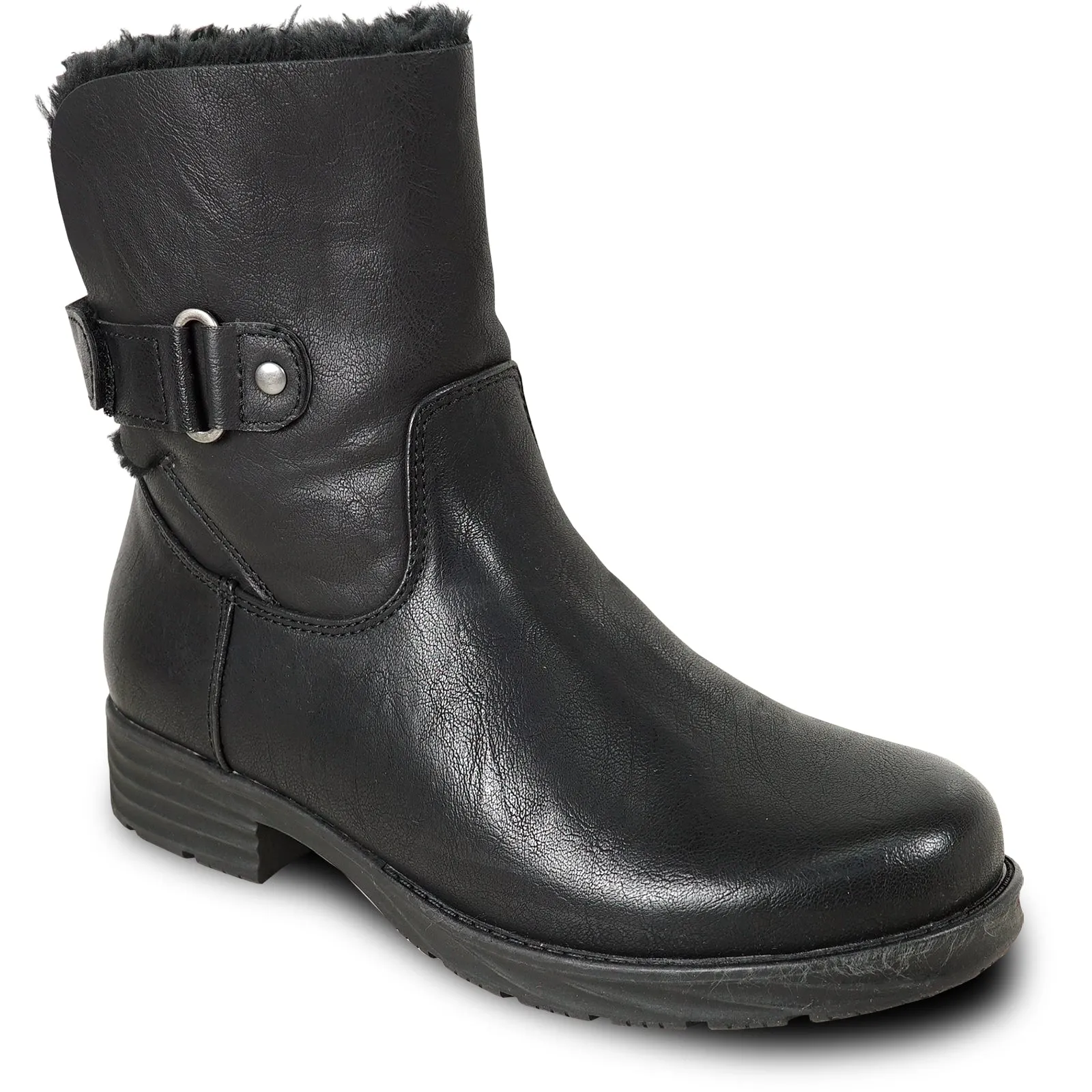 KOZI Waterproof Women Boot GENESIS Ankle Winter Fur Casual Boot BLACK