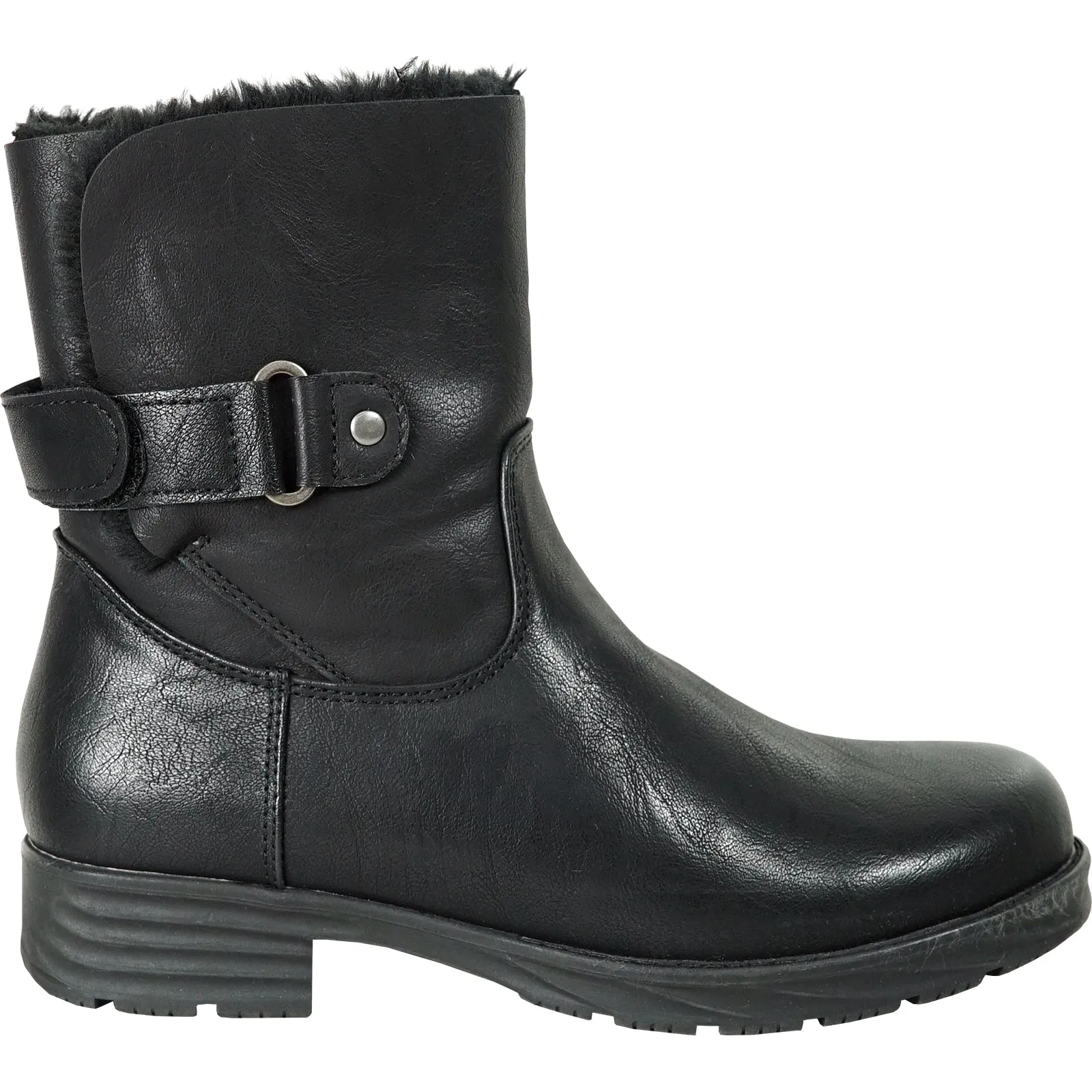 KOZI Waterproof Women Boot GENESIS Ankle Winter Fur Casual Boot BLACK