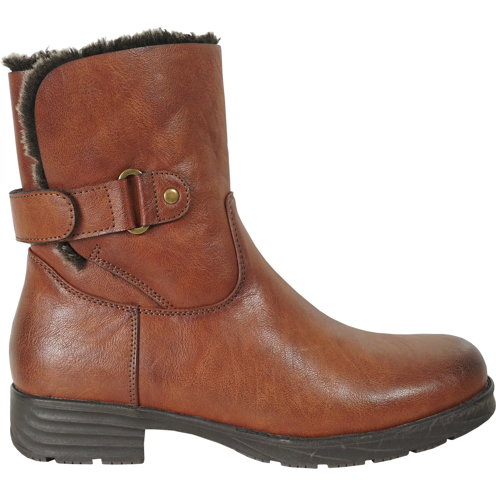 KOZI Waterproof Women Boot GENESIS Ankle Winter Fur Casual Boot BROWN