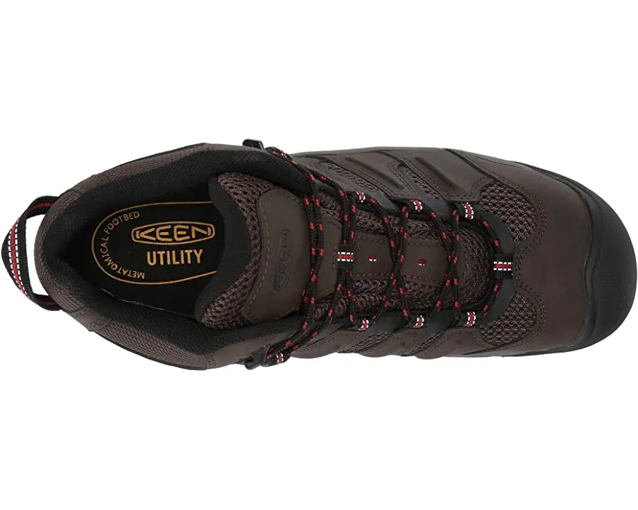 Lansing Mid Waterproof Steel Toe KEEN Utility Sneakers, Cascade Brown