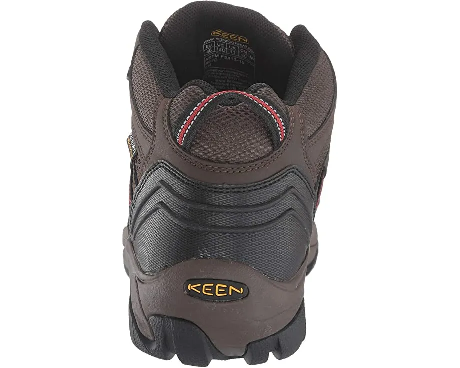 Lansing Mid Waterproof Steel Toe KEEN Utility Sneakers, Cascade Brown