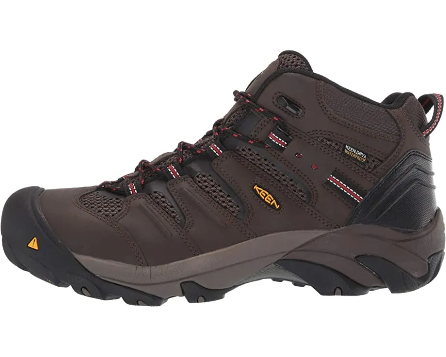 Lansing Mid Waterproof Steel Toe KEEN Utility Sneakers, Cascade Brown