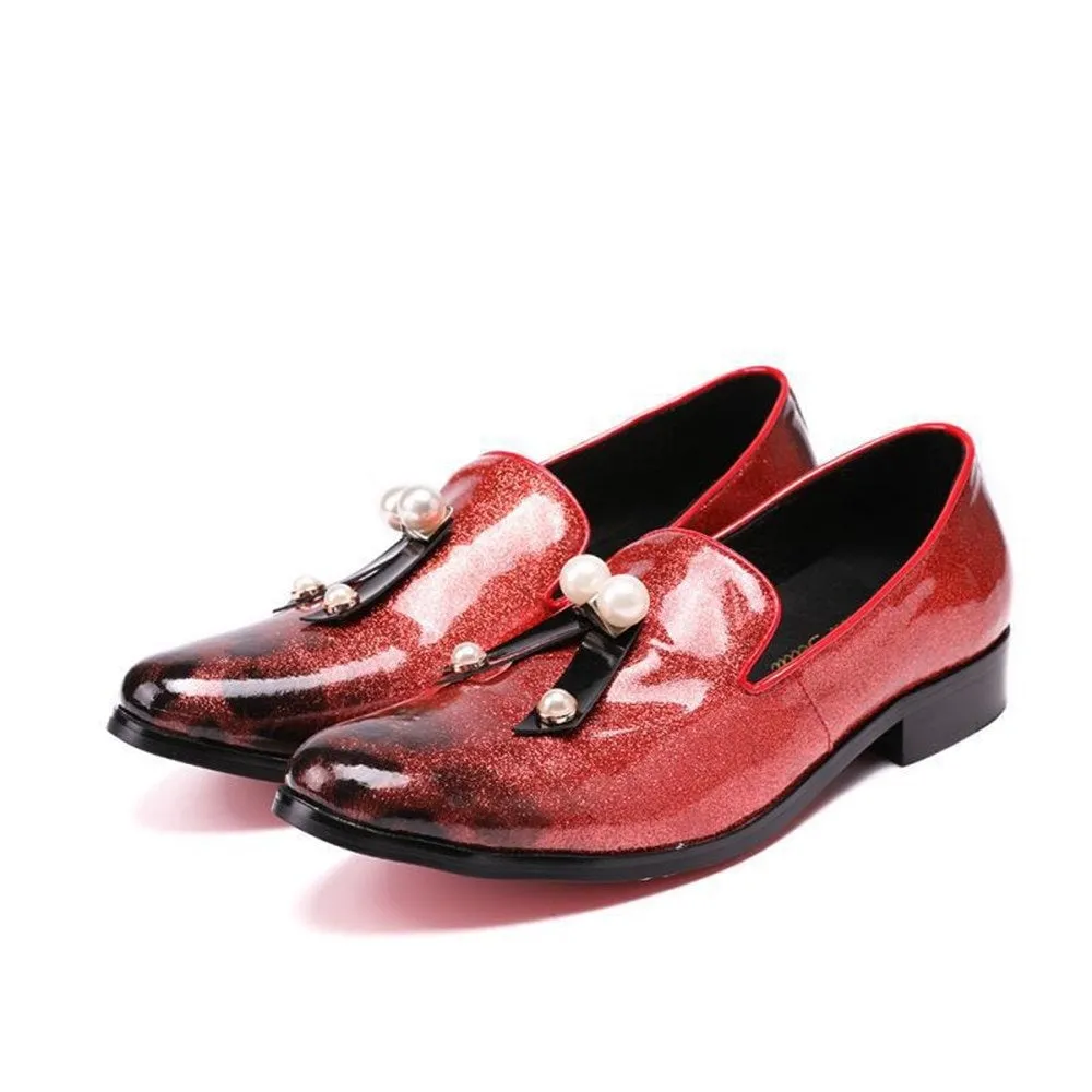 Low Top Pointed Men Oxford Shoes with Decoration