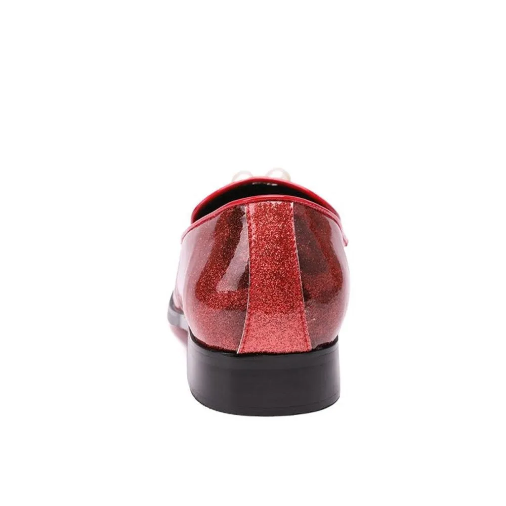 Low Top Pointed Men Oxford Shoes with Decoration