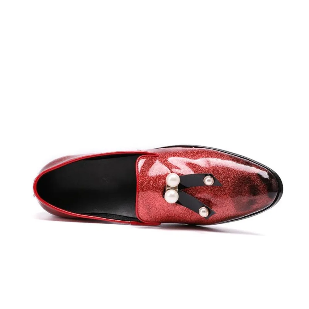 Low Top Pointed Men Oxford Shoes with Decoration