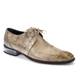 Mauri Designer Shoes Exotic Skin Men's Body Alligator Bone Oxfords 4851 (MA4907)