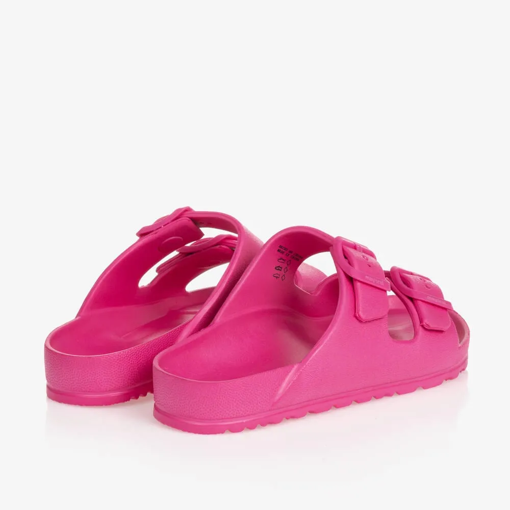 Mayoral Double Strap Slide Sandals in Fuchsia