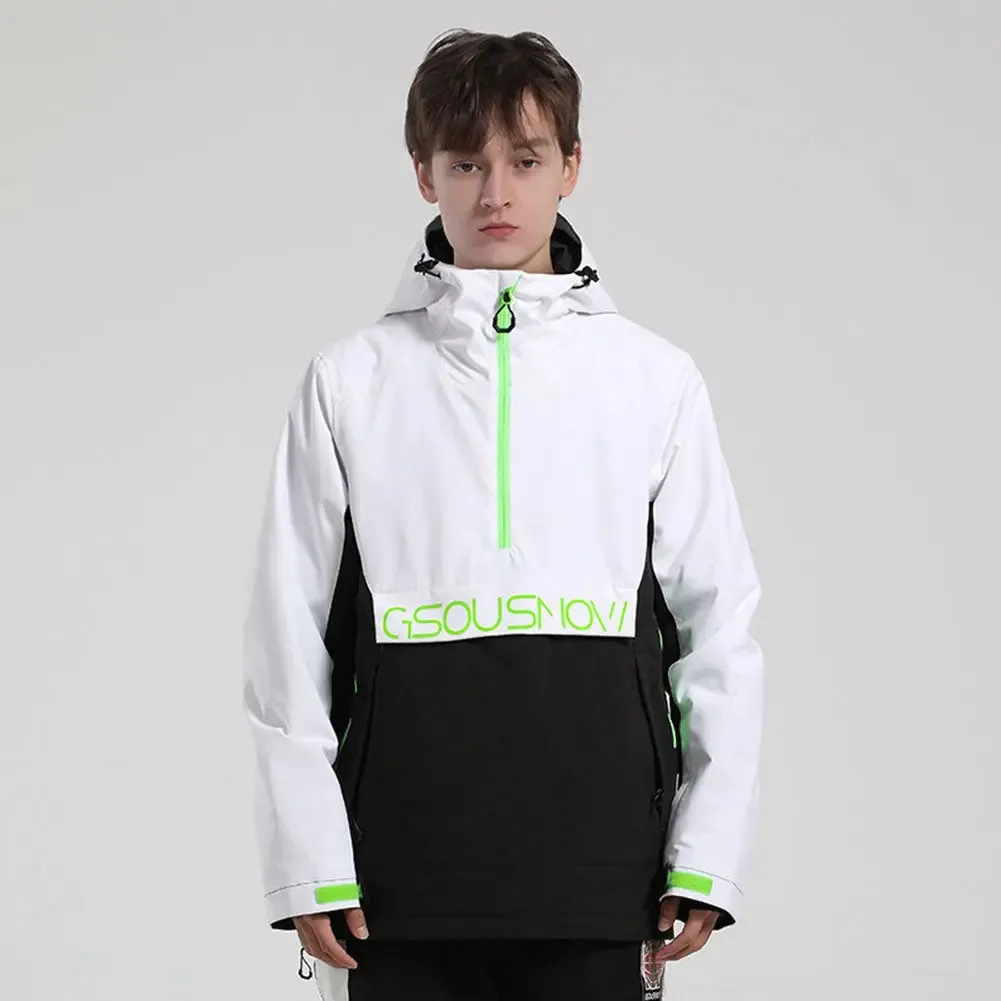 Men Insulated Snowboard Ski Anorak Hoodie