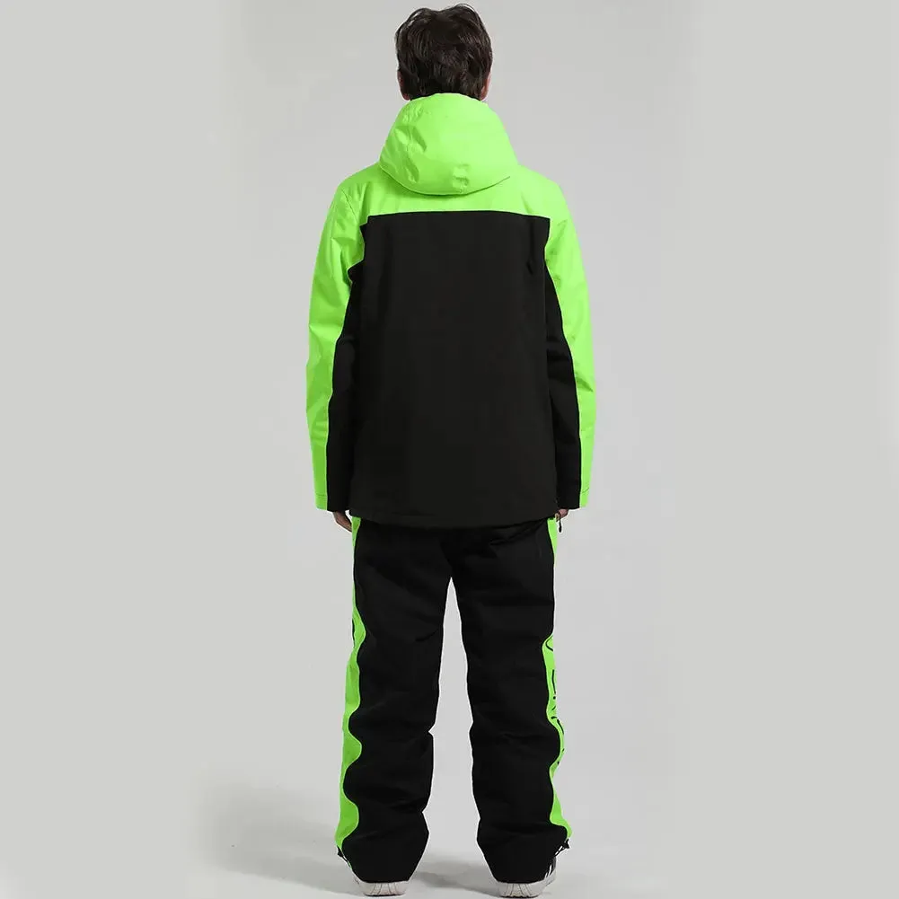 Men Insulated Snowboard Ski Anorak Hoodie