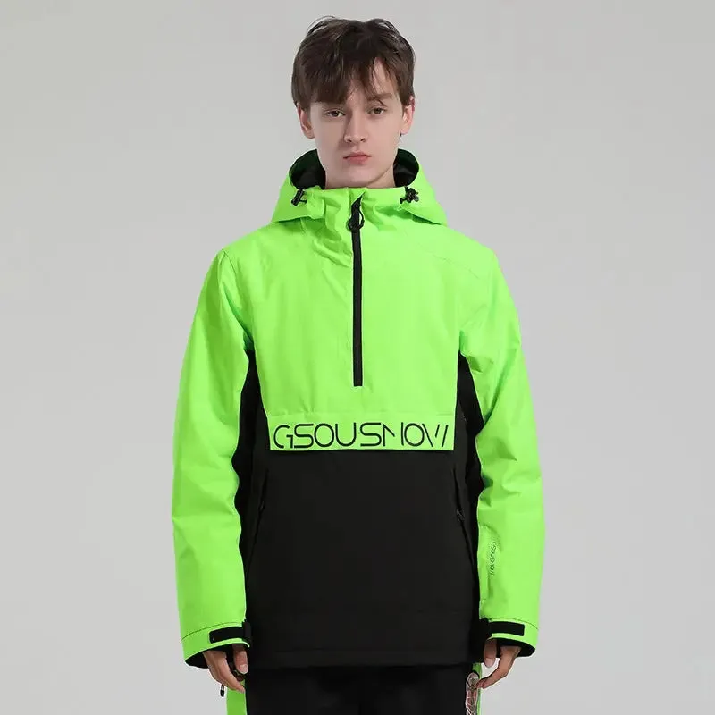 Men Insulated Snowboard Ski Anorak Hoodie