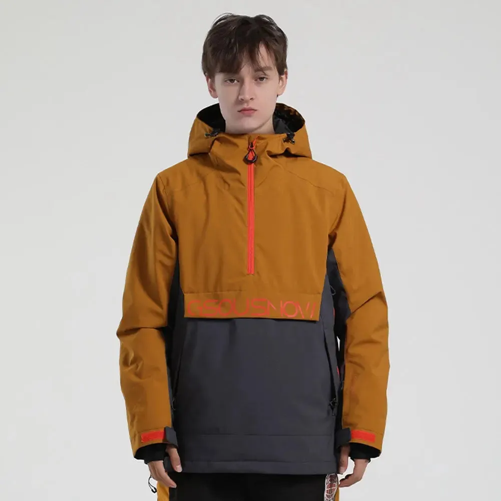 Men Insulated Snowboard Ski Anorak Hoodie