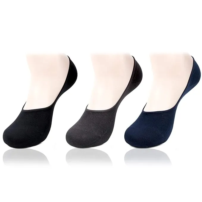 Men Multicolored Cotton Loafer Socks- Pack of 3