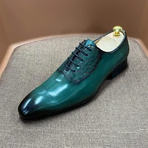 Men's Luxury Genuine Cow Leather Handmade Oxford Shoes
