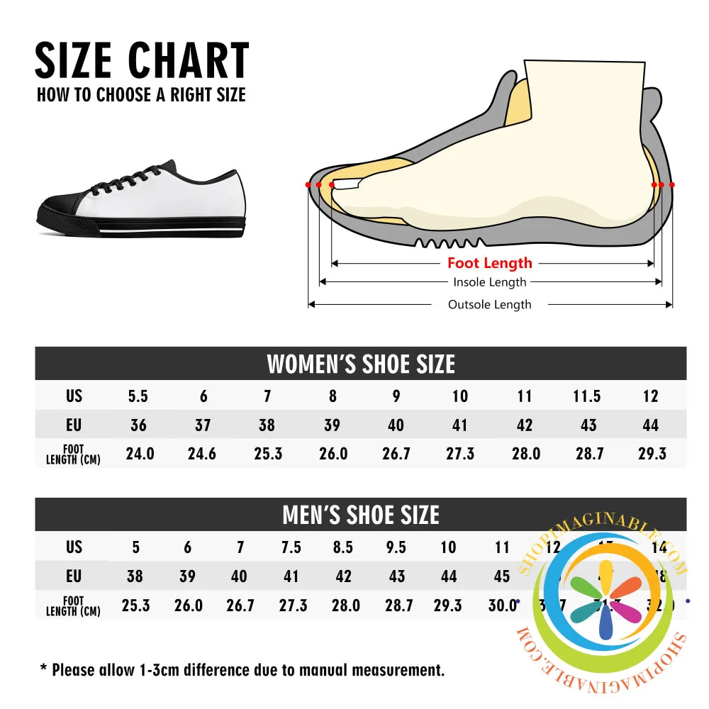 My Dog Walking Ladies Low Top Canvas Shoes