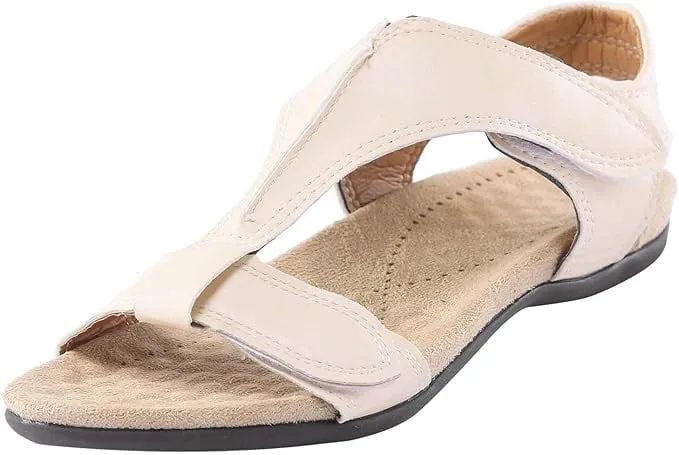 NEW Sandals for Women Casual Slip on Slippers Comfy Wedge Platform Sandals with Arch Support Summer Beach Sandals, Off White, Sz 8.5