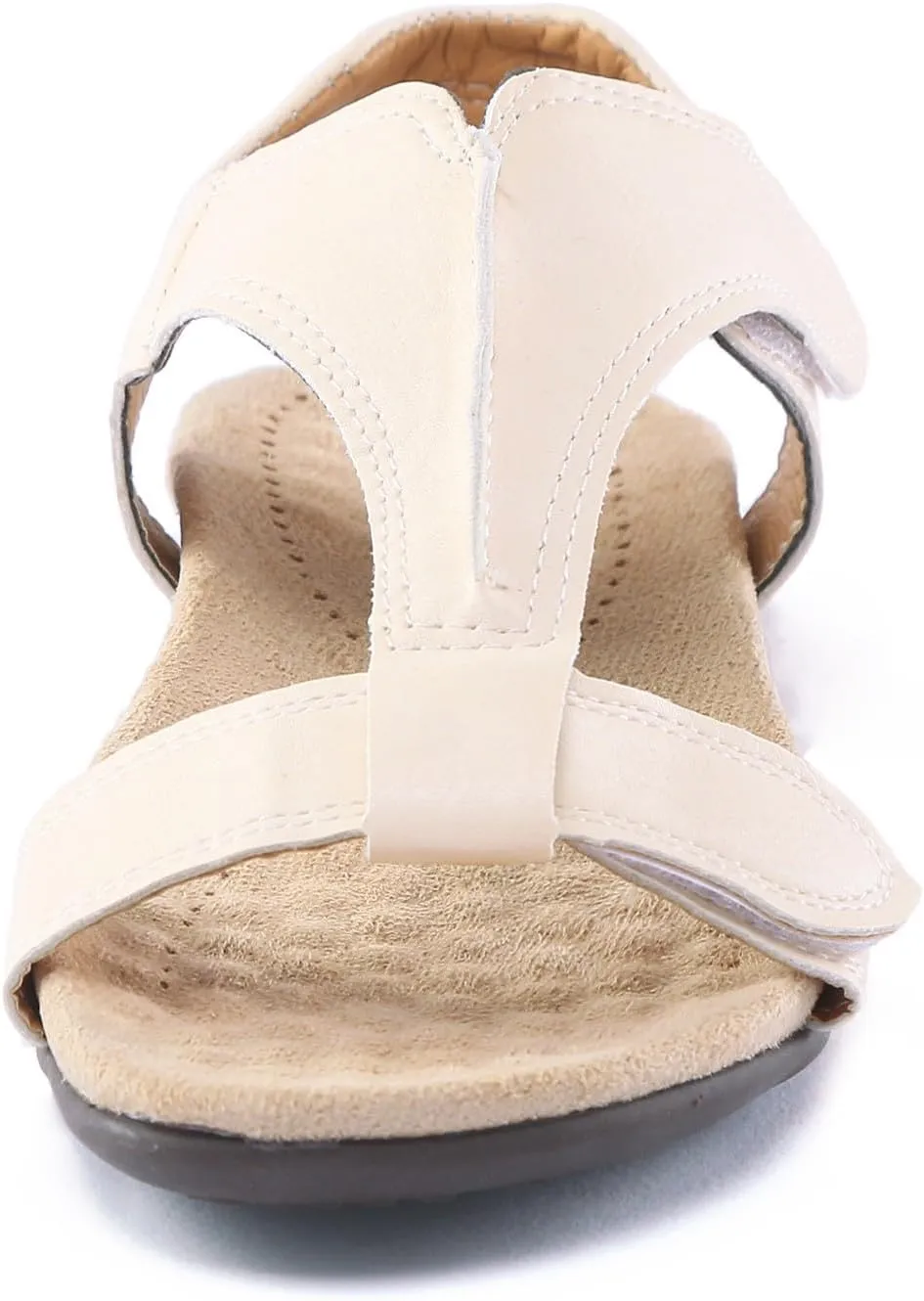 NEW Sandals for Women Casual Slip on Slippers Comfy Wedge Platform Sandals with Arch Support Summer Beach Sandals, Off White, Sz 8.5