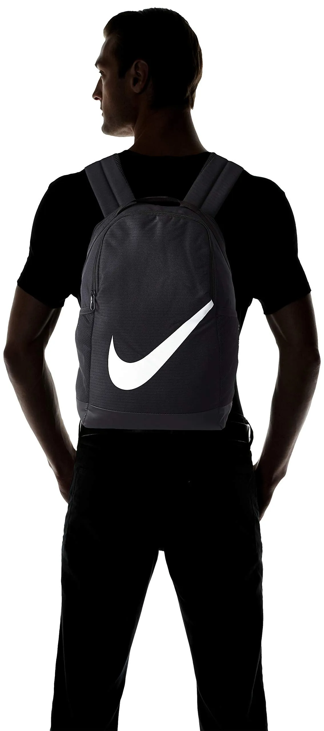 NIKE Youth Brasilia Backpack - Fall'19, Black/Black/White, Misc
