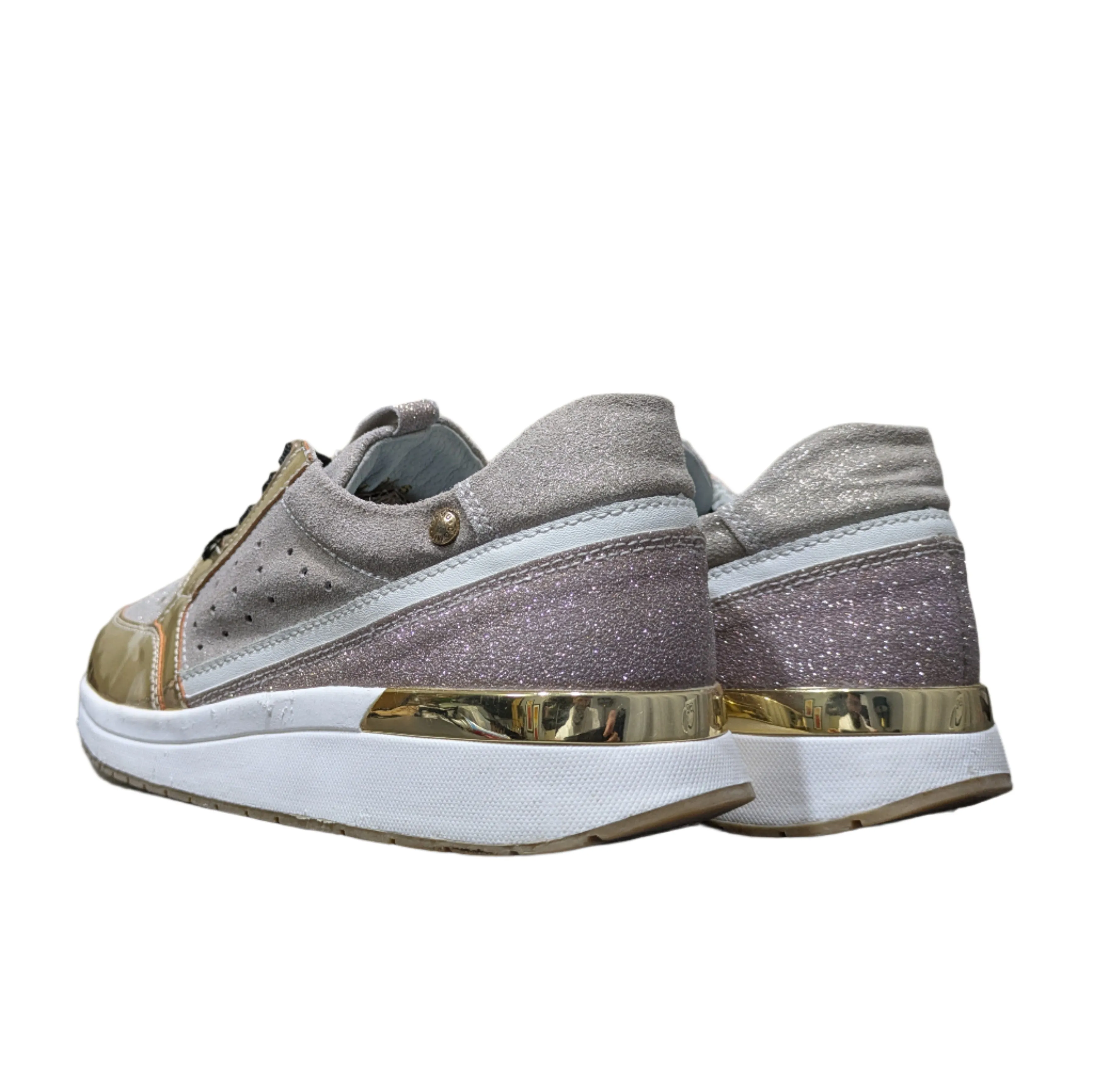 Patrizio Gold Glitz Trainers Size UK 6 / EU 39 / US 8