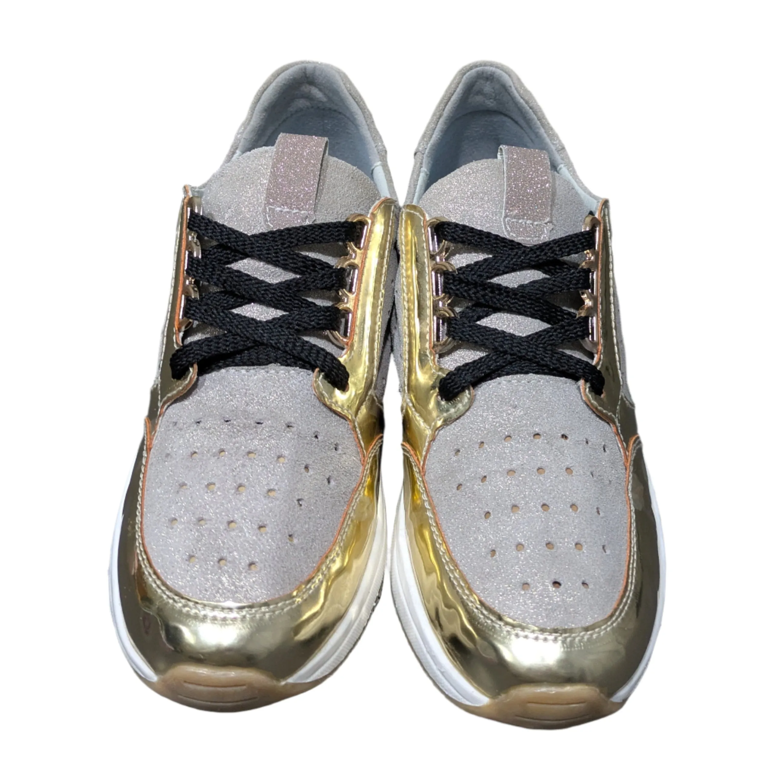 Patrizio Gold Glitz Trainers Size UK 6 / EU 39 / US 8