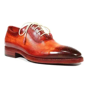 Paul Parkman Handmade Designer Shoes Men's Designer Shoes Medallion Toe Reddish Camel Oxfords (PM3013)