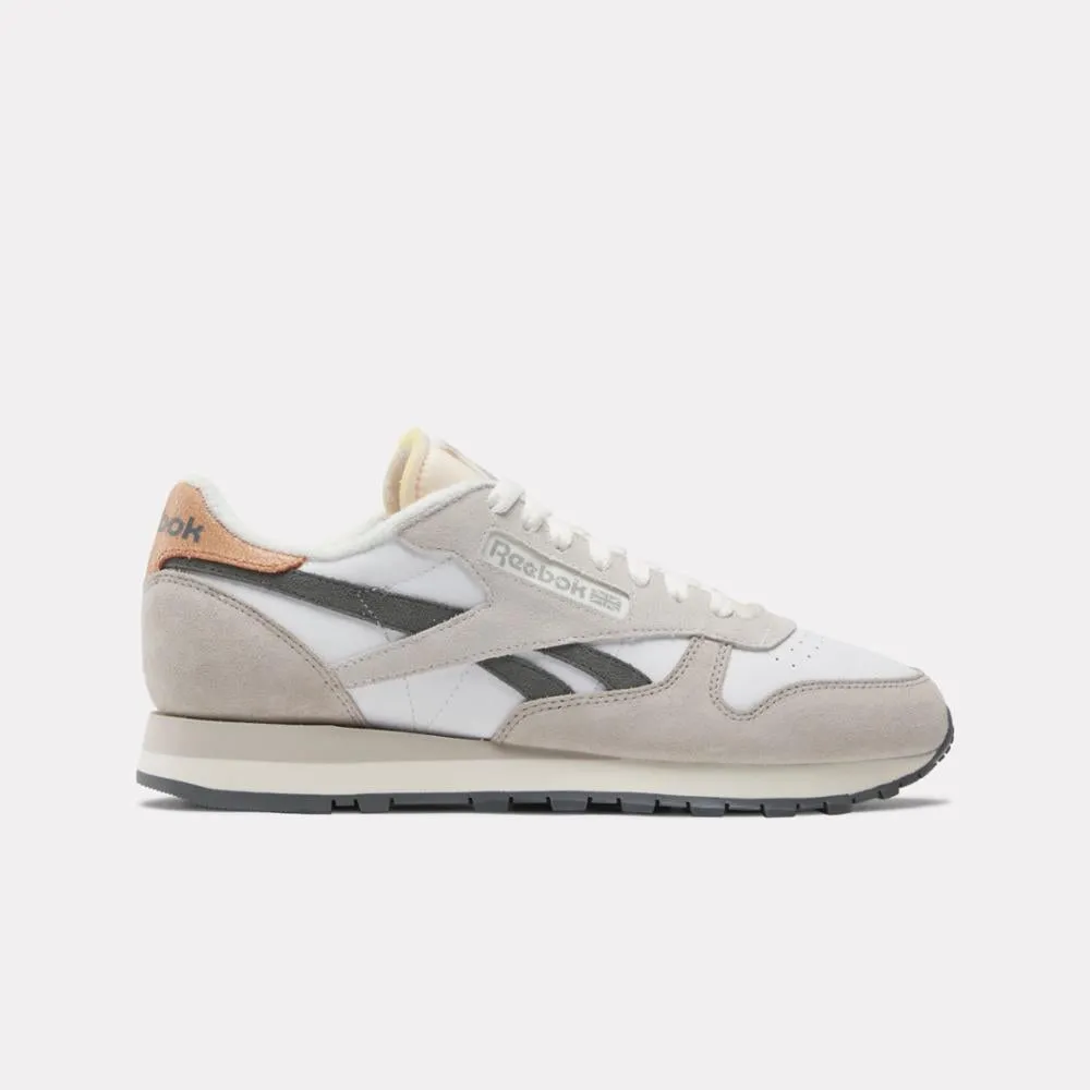 Reebok Footwear Men Classic Leather Shoes WHITE/MOONSTONE/GREY 5