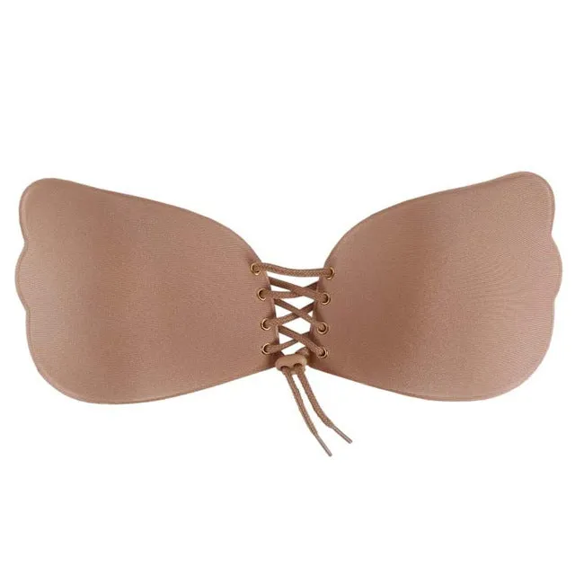 Reusable Invisible Sports Bra Women Self-Adhesive Push Up Bras Sexy Backless Running Yoga Bra Seamless Fitness