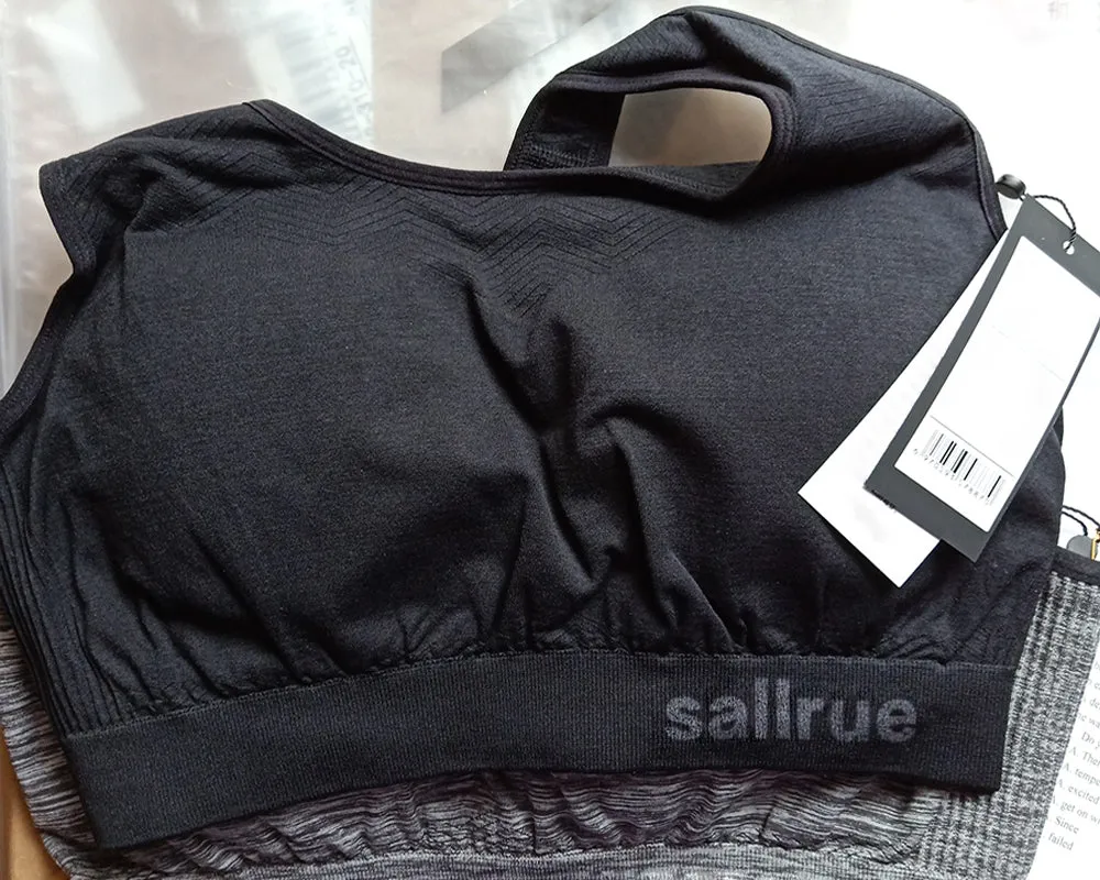 sallrue sports bra-high impact fitness sports underwear, breathable, black