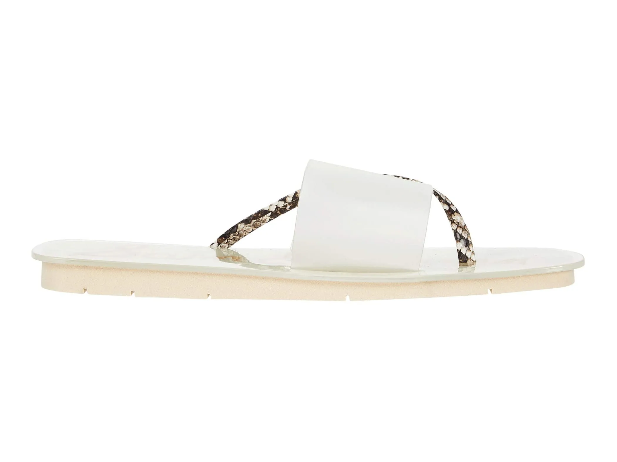 Sam Edelman Luciana Thong Slide Sandals Black White Rhinestone Flat Sandal