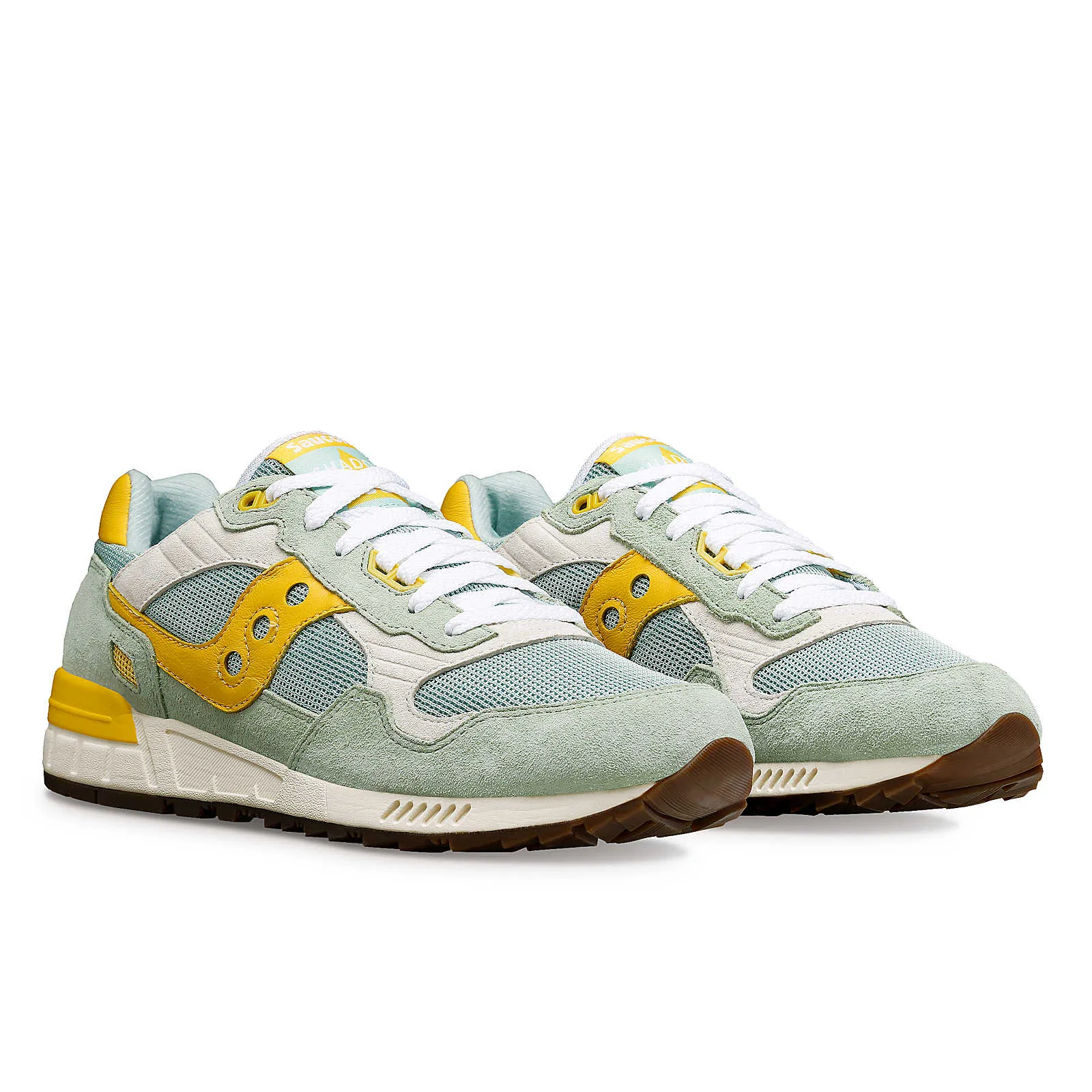 Saucony Unisex Shadow 5000 Trainers - Mint / Yellow