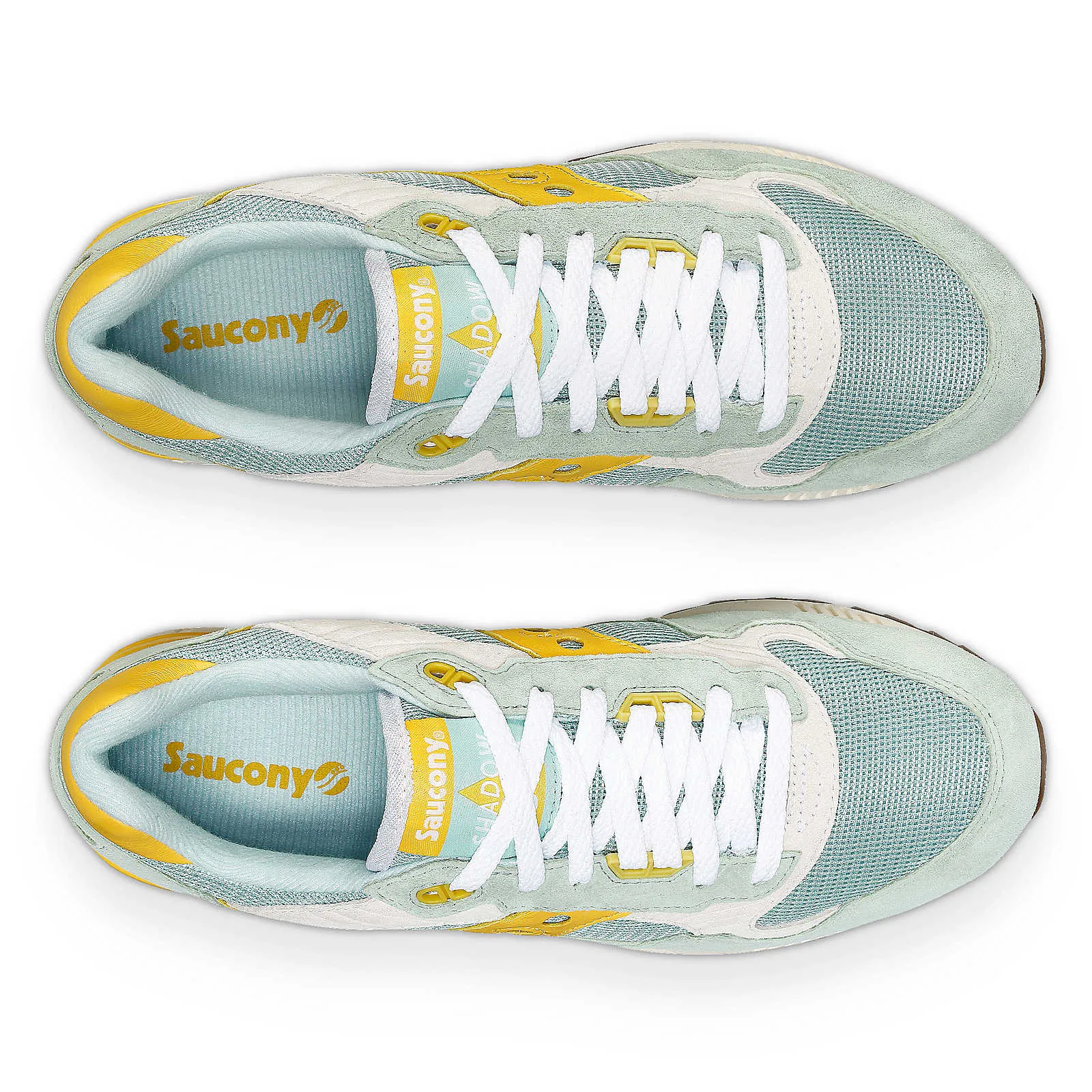 Saucony Unisex Shadow 5000 Trainers - Mint / Yellow