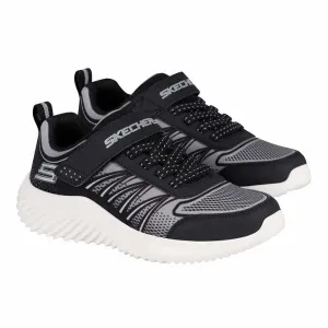 Skechers Bounders Child Kids Boys Tennis Shoe - Easy On/Off - Black/Gray