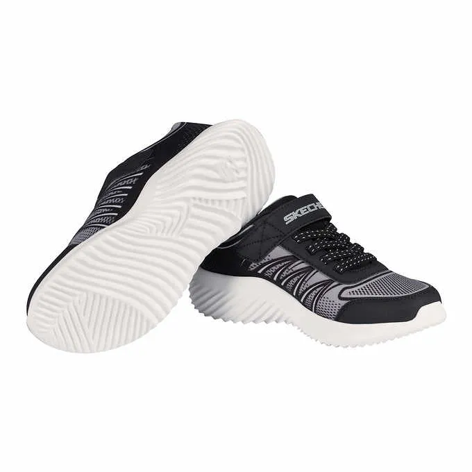 Skechers Bounders Child Kids Boys Tennis Shoe - Easy On/Off - Black/Gray