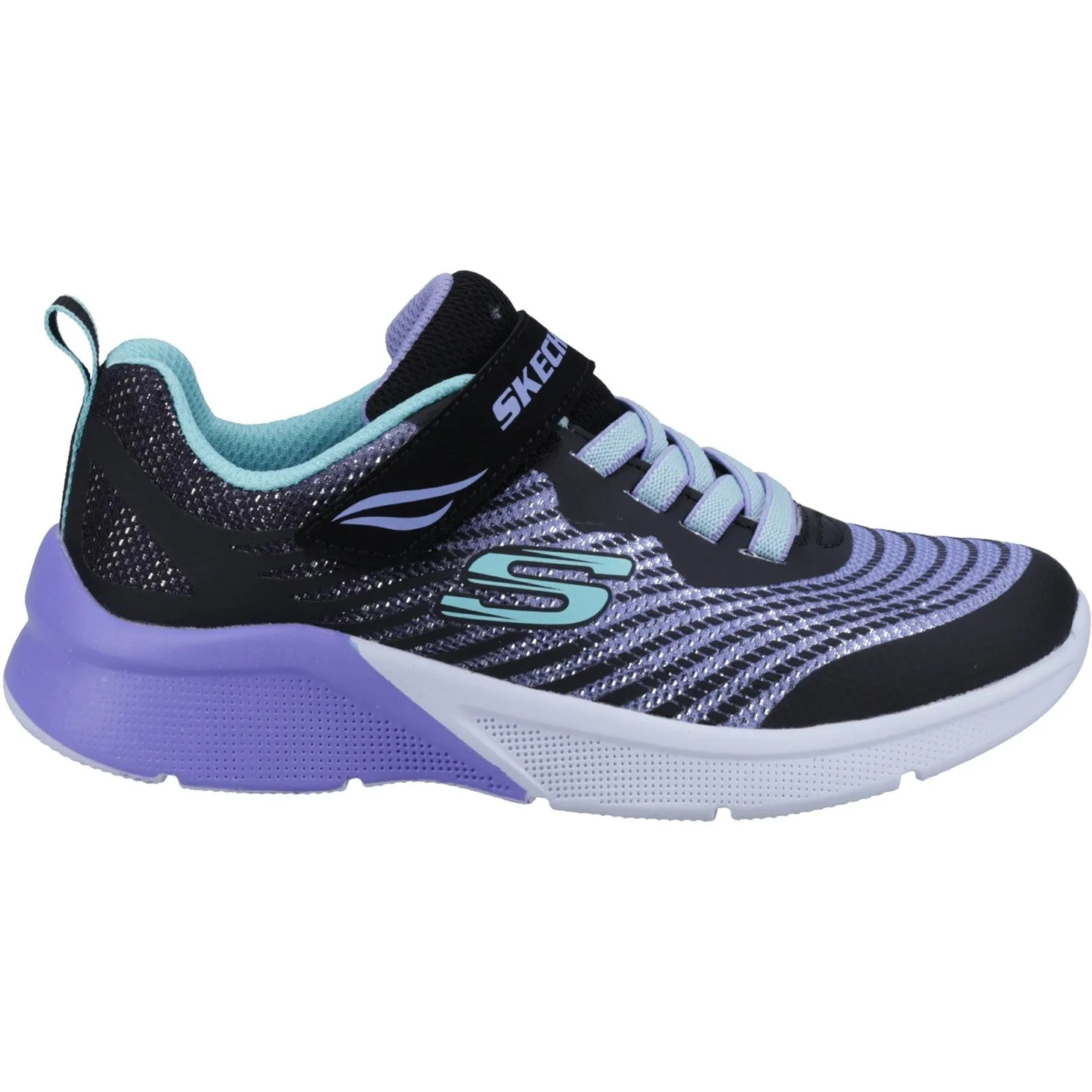 Skechers Girls Microspec Rejoice Racer Trainers - Black