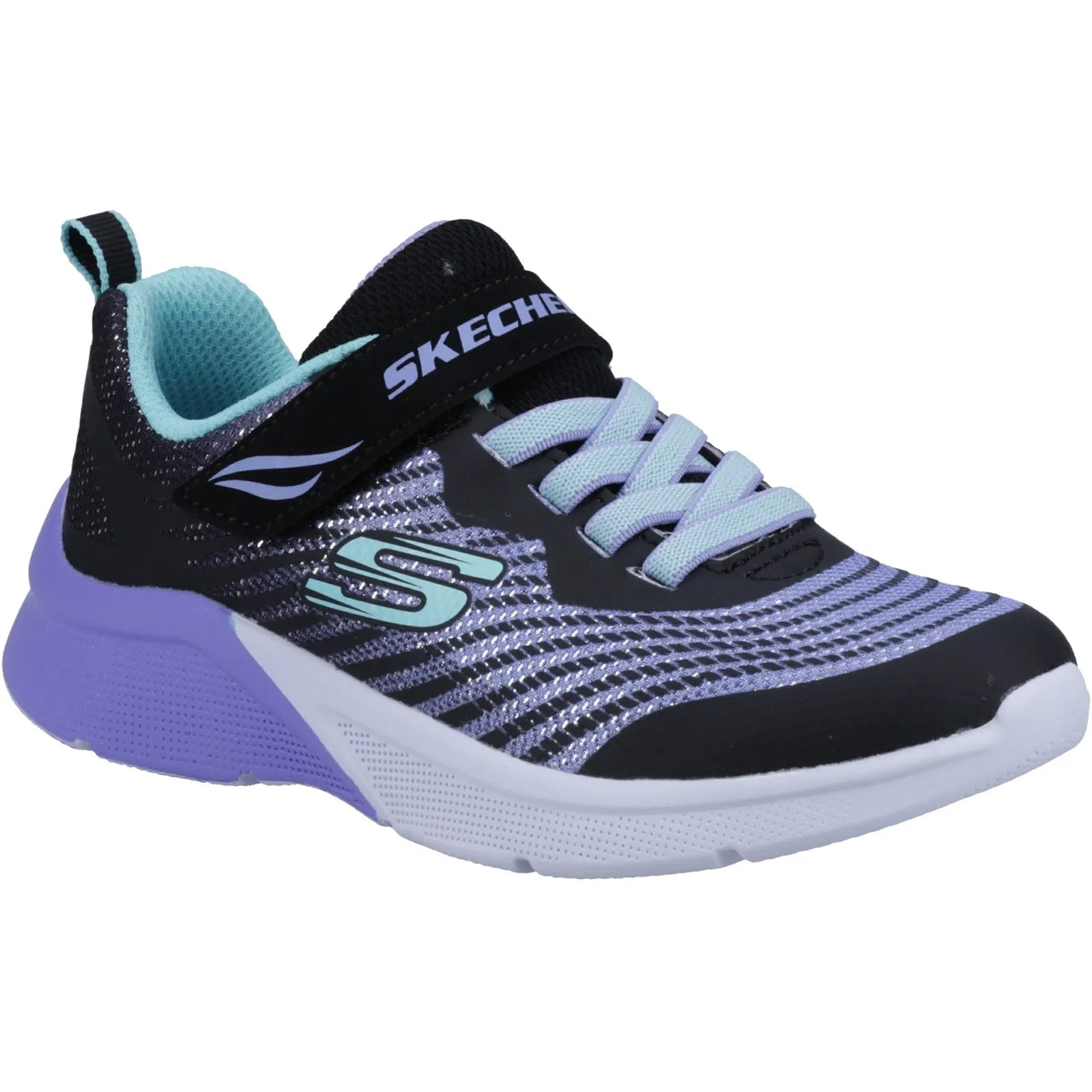 Skechers Girls Microspec Rejoice Racer Trainers - Black