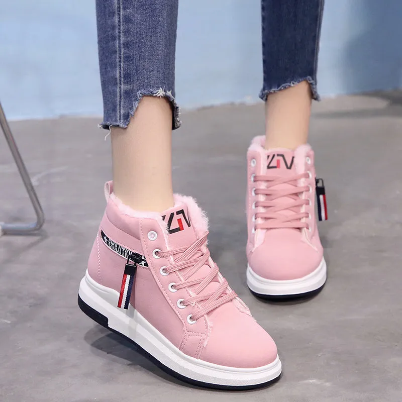 Thick-soled thermal snow boots