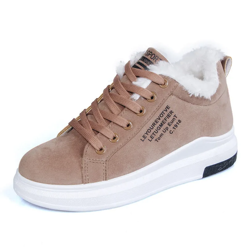 Thick-soled thermal snow boots