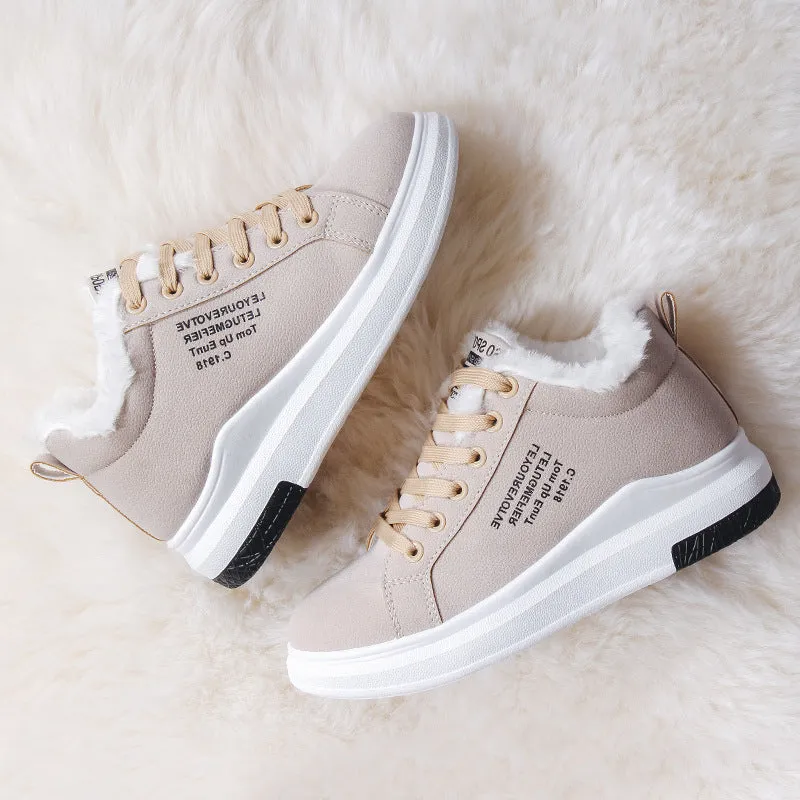 Thick-soled thermal snow boots