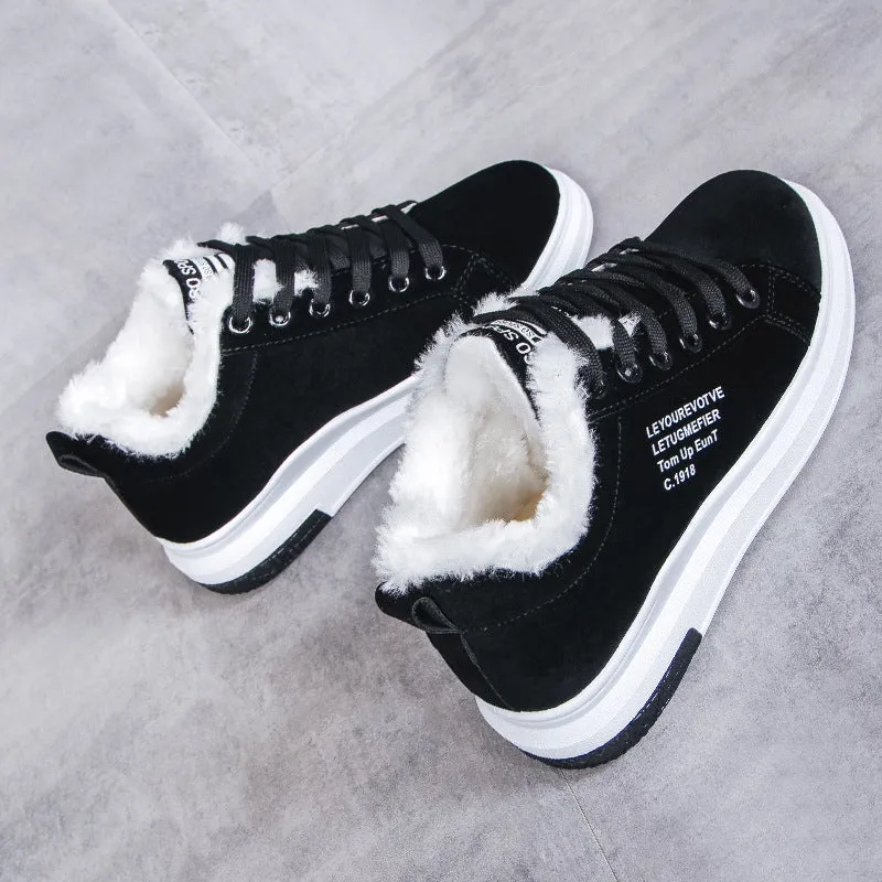 Thick-soled thermal snow boots