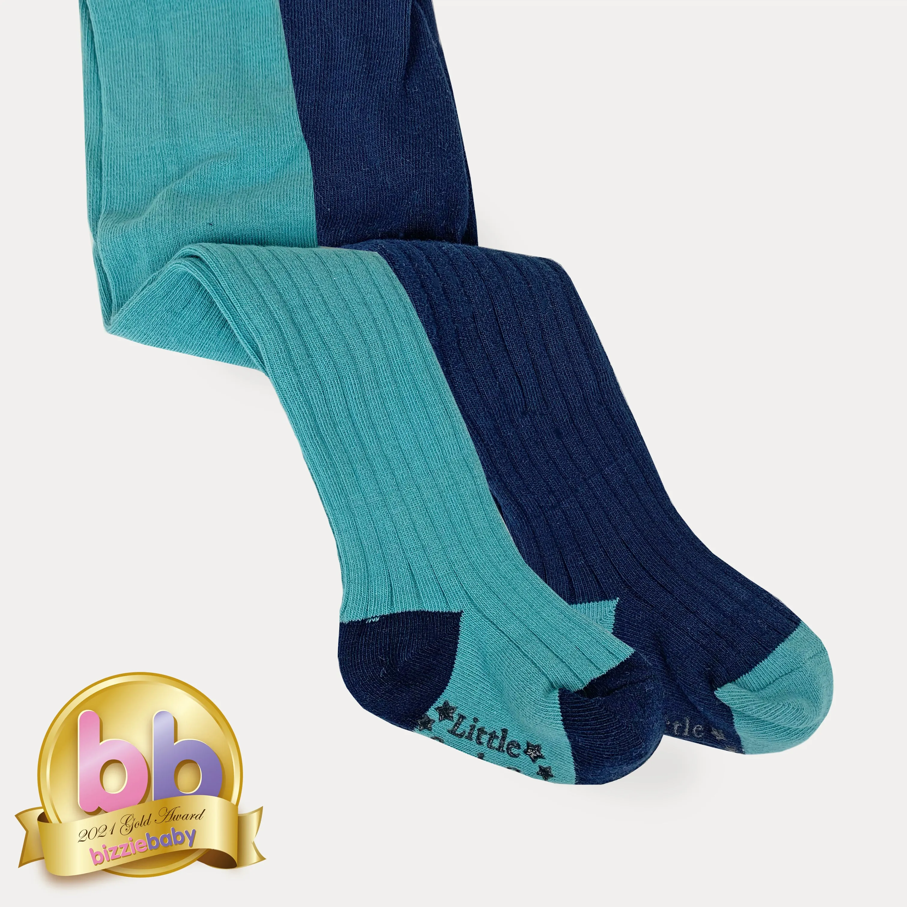 Tights Gift Set - Non-Slip, Ribbed Baby and Toddler Tights - 2 Pack