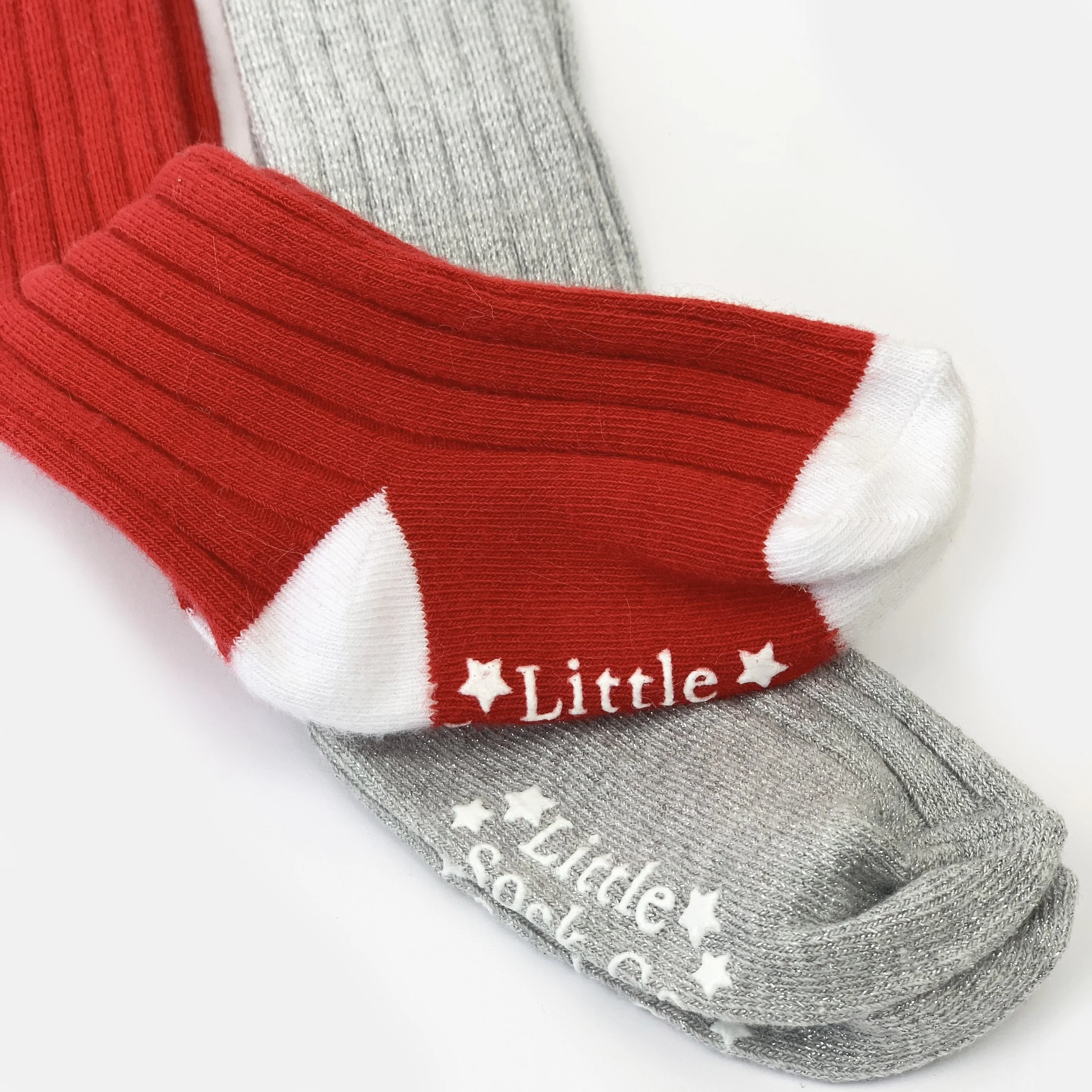 Tights Gift Set - Non-Slip, Ribbed Baby and Toddler Tights - 2 Pack