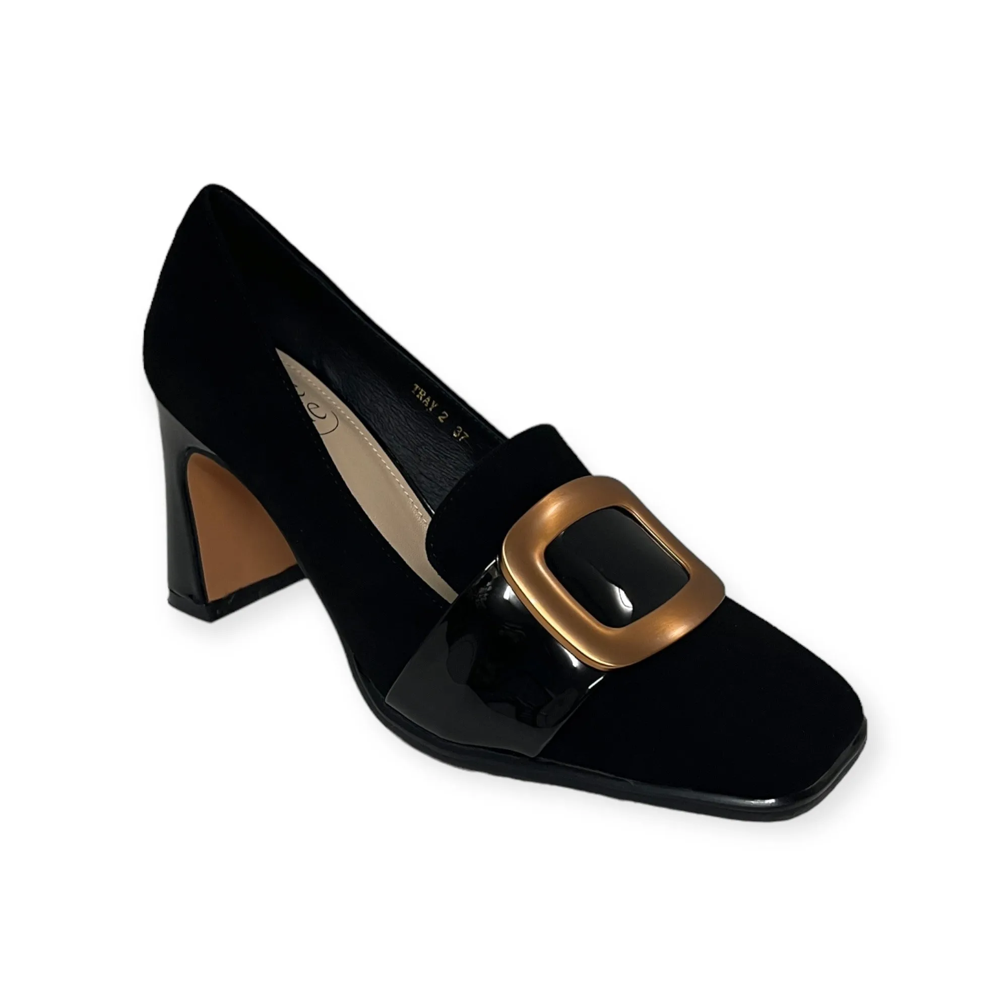 TRAY-2 BLACK SUEDE