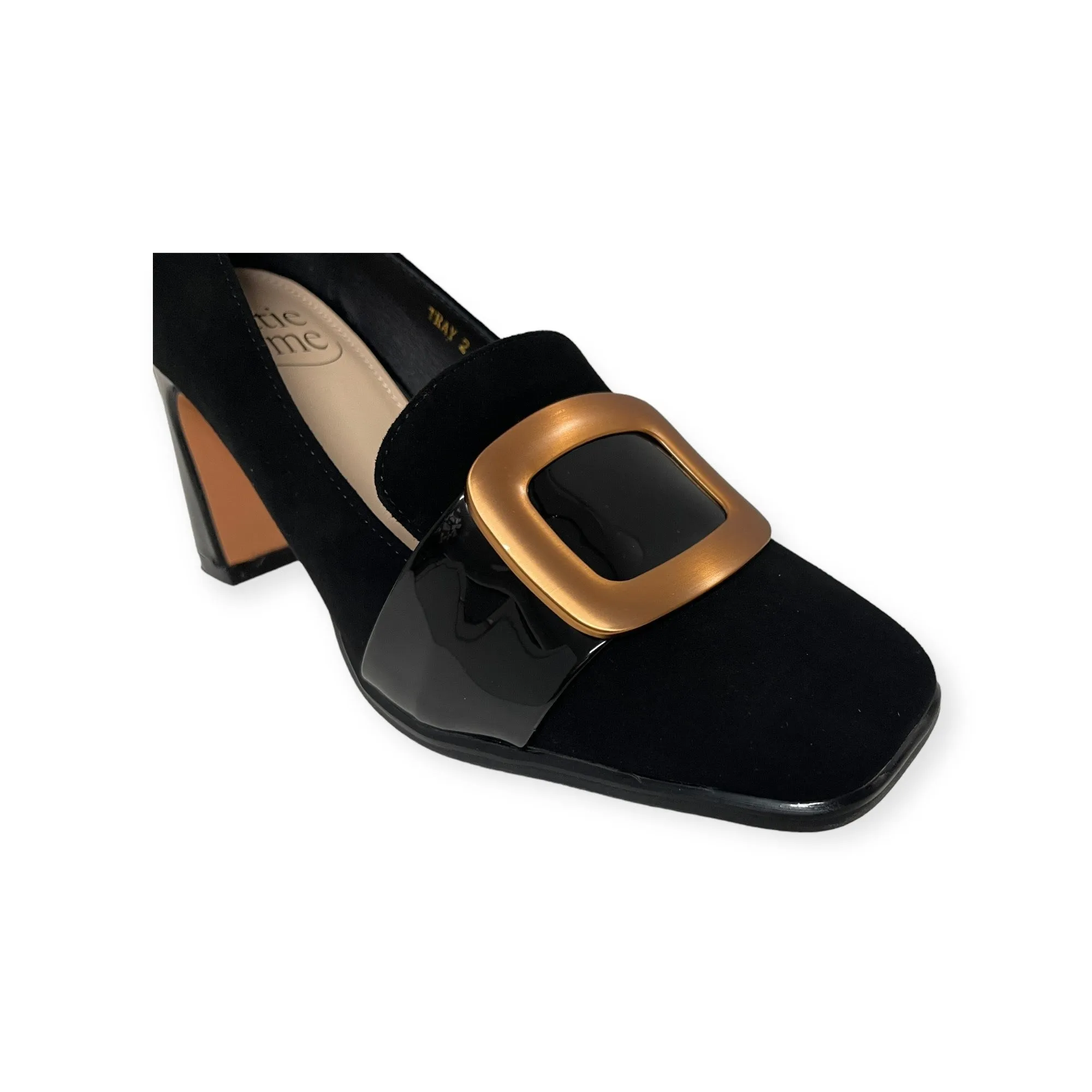 TRAY-2 BLACK SUEDE