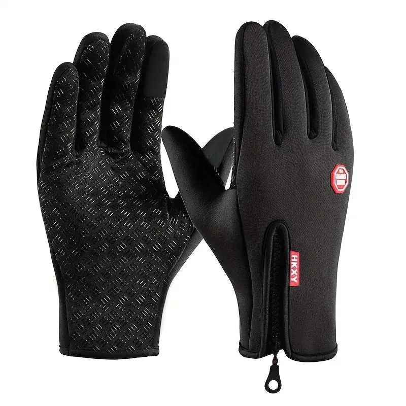 Winter Touchscreen Windproof Gloves - Non-Slip for Cycling & Driving