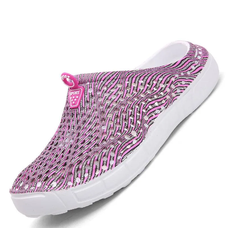 Women summer beach flower printed antiskid comfortable slide sandals